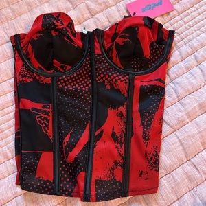 Edikted Aly Mesh Corset Top